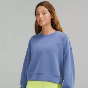 Lululemon Perfectly Oversized Cropped Crew - Softstreme (Water Drop Size 0)